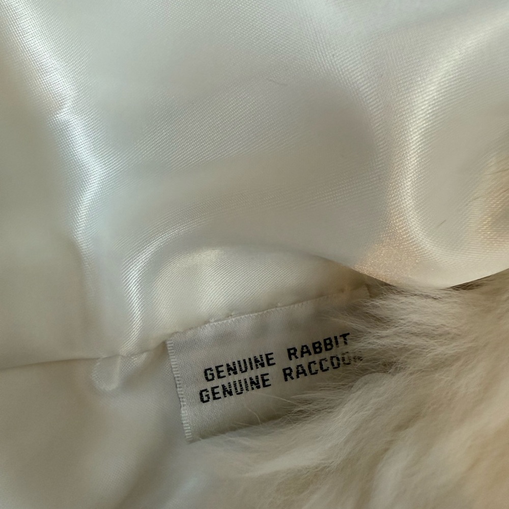 Cache Cream Rabbit and Raccoon Fur Teddy Jacket - Picture 8 of 8